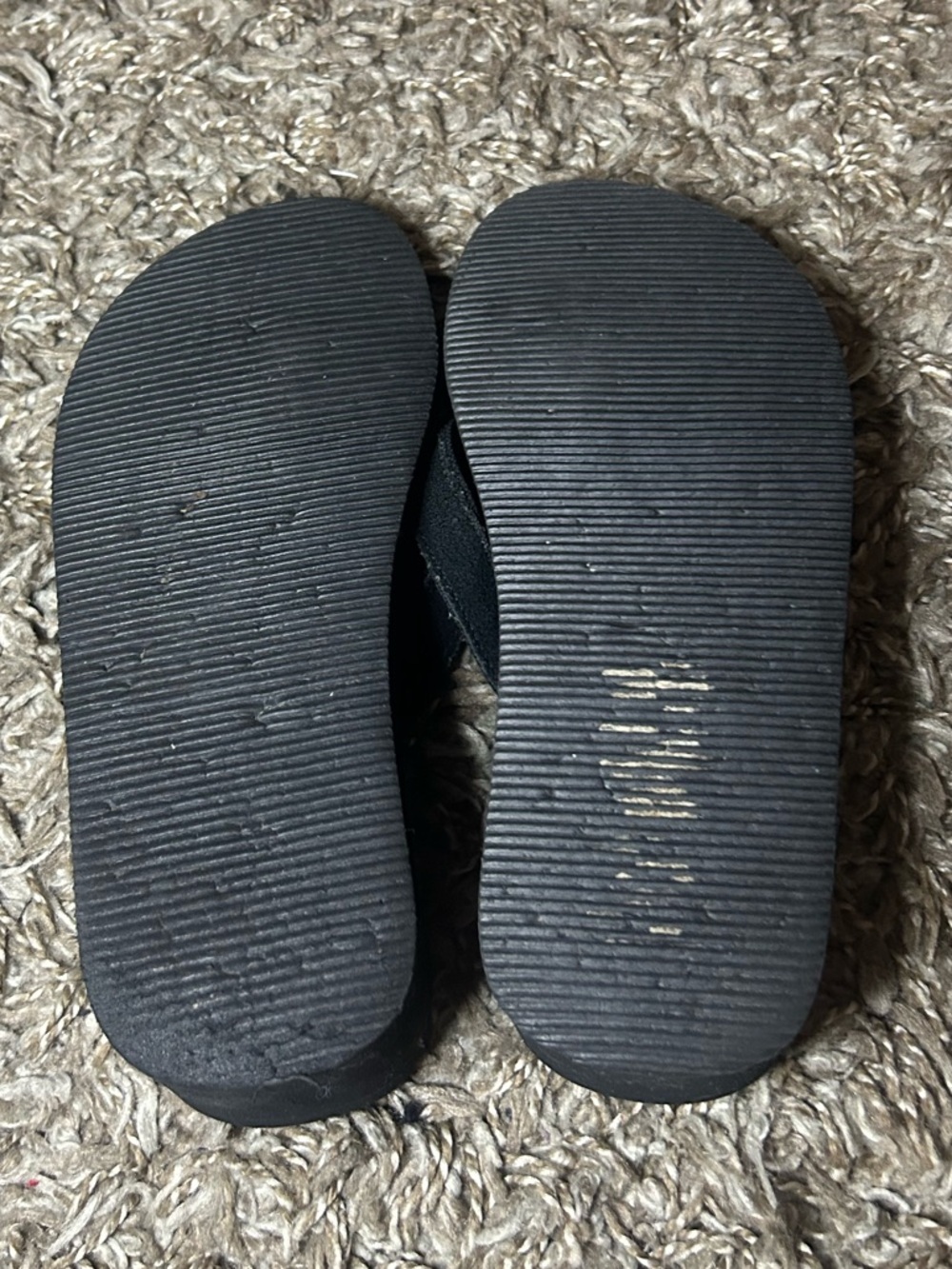 bebe Black Rhinestone Platform Flip Flops - Picture 4 of 4